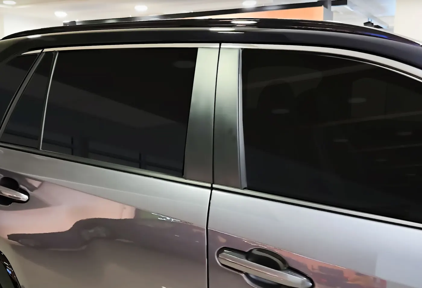 Cincinnati Car Tinting dark ceramic window tint finished on an SUV in Cincinnati, Ohio